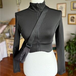 SHEIN Black Women's Zip-Up Buttery Soft Activewear Jacket